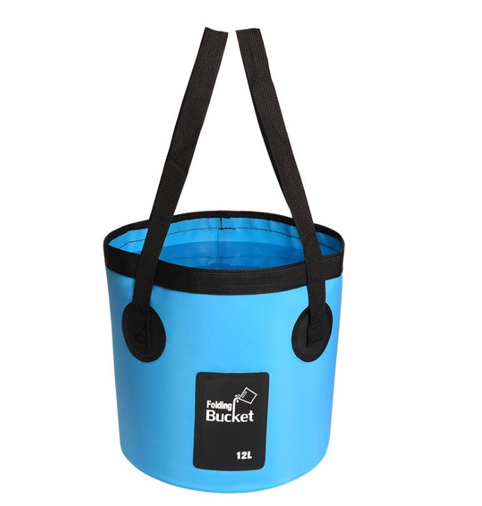 Flag Village Portable Travel Bag Fishing Bucket Folding Bucket Bag Outdoor Convenient Travel Car Wash Bucket Outdoor Waterproof Bag