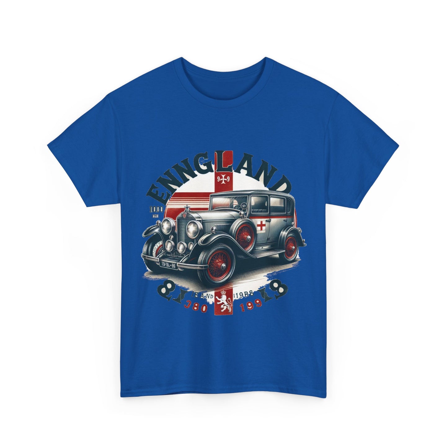 Flag Village UK Vintage Car Flag T-SHIRT Heavy Cotton Tee UK0016