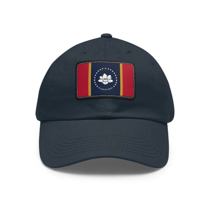 Flag Village USA Mississippi State Flag Hat Cap with Leather Patch