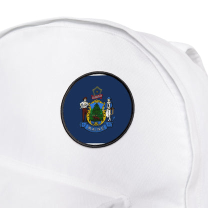 Flag Village Maine State Flag Embroidery Iron-On Patches