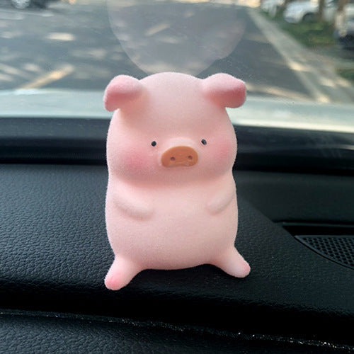 Flag Village Auto Tools Cute Cartoon Pig Car Accessories
