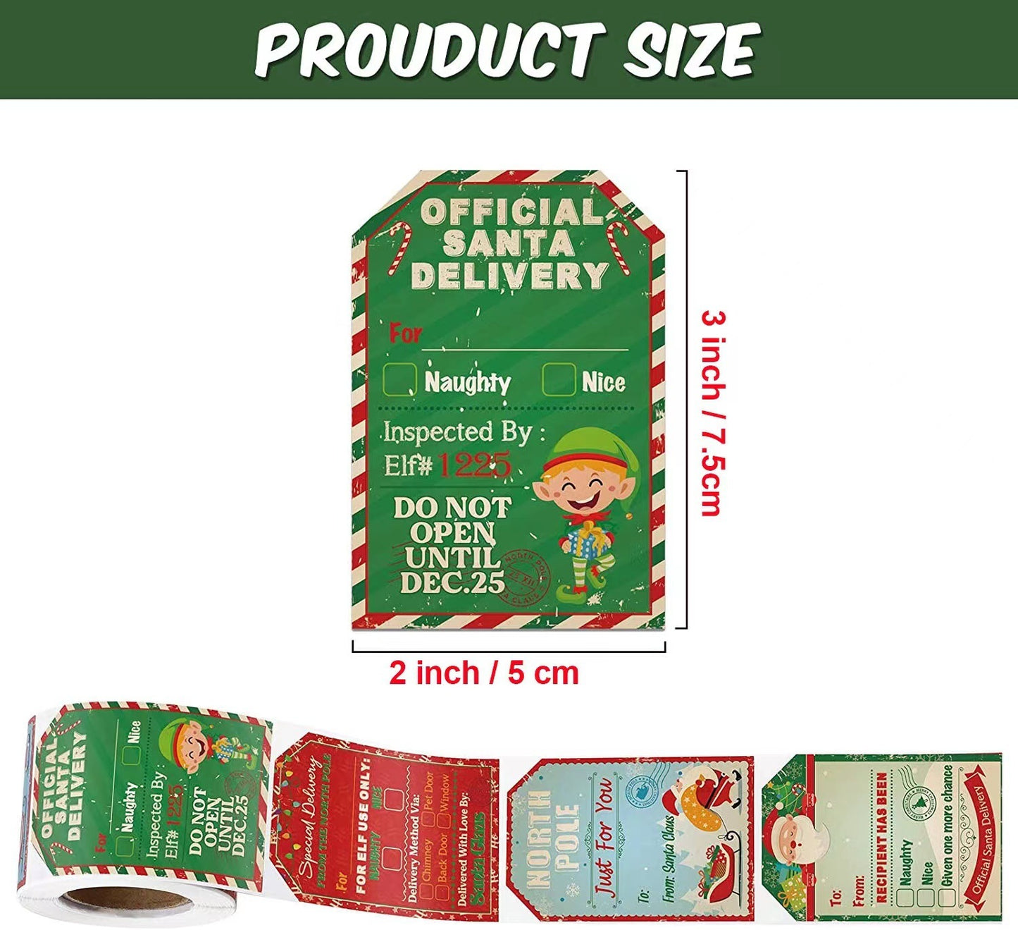 Flag Village Stickersroll Stickers Christmas Holiday Decoration Gifts