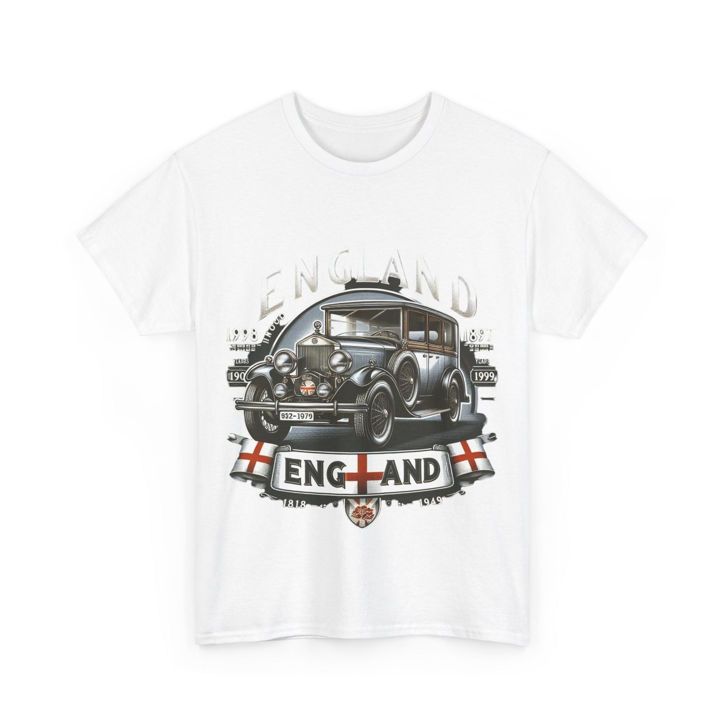 Flag Village UK Vintage Car Flag T-SHIRT Heavy Cotton Tee UK0013