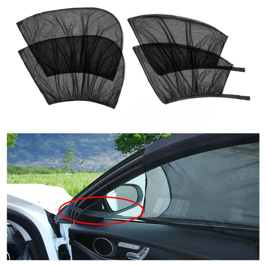 Flag Village Auto Tools Car Front&Rear Side Curtain Sun Visor Shade Mesh Cover Insulation Anti-mosquito Fabric Shield UV Protector Car Accessories Car Side Window Sunshades Window Screen Door Covers UV Protector