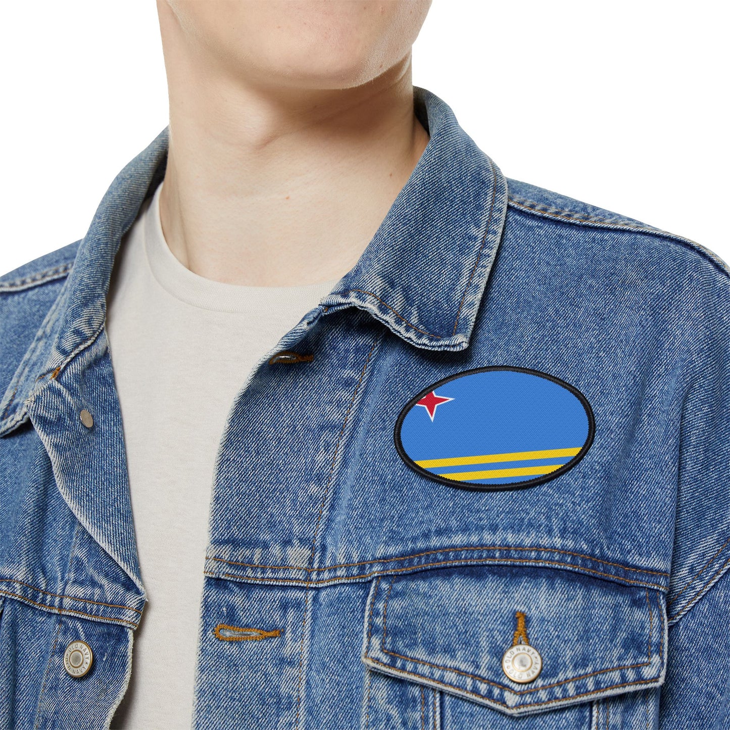 Flag Village Aruba Flag Embroidery Iron-On Patches