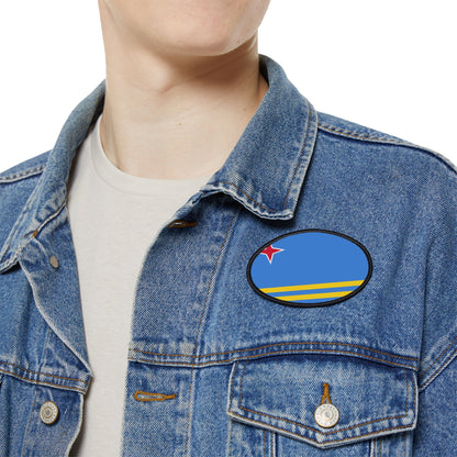 Flag Village Aruba Flag Embroidery Iron-On Patches