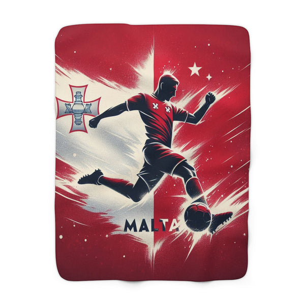 Flag Village Malta Sporting Flag Sherpa Fleece Blanket MLT0001