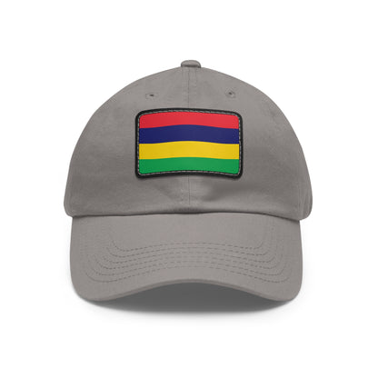 Flag Village Mauritius Flag Hat Cap with Leather Patch