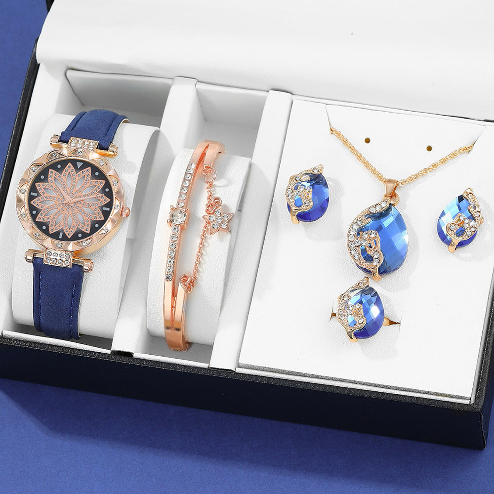Flag Village Quartz Watch Five-piece Gift Box