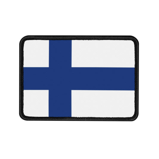 Flag Village Finland Flag Embroidery Iron-On Patches