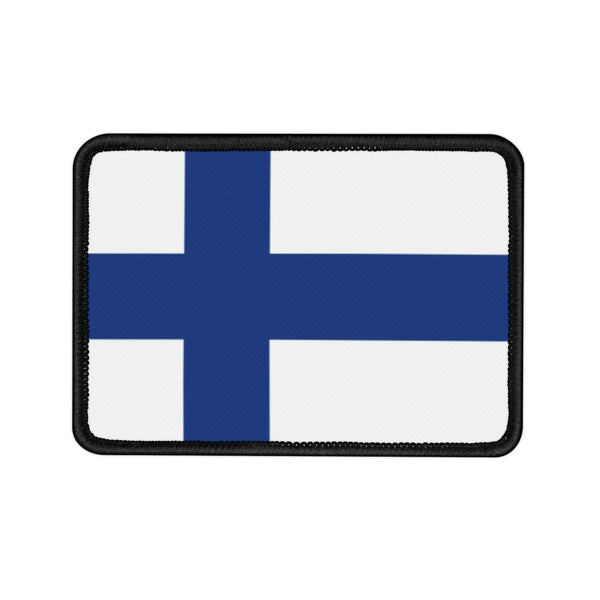 Flag Village Finland State Flag Embroidered Iron-On Patch