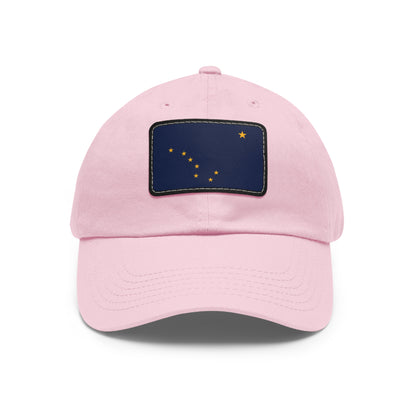 Flag Village USA Alaska State Flag Hat Cap with Leather Patch