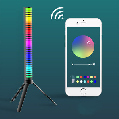 Flag Village Auto Tools New Car Sound Control Light RGB Voice-Activated Music Rhythm Ambient Light With 32 LED 18 Colors Car Home Decoration Lamp