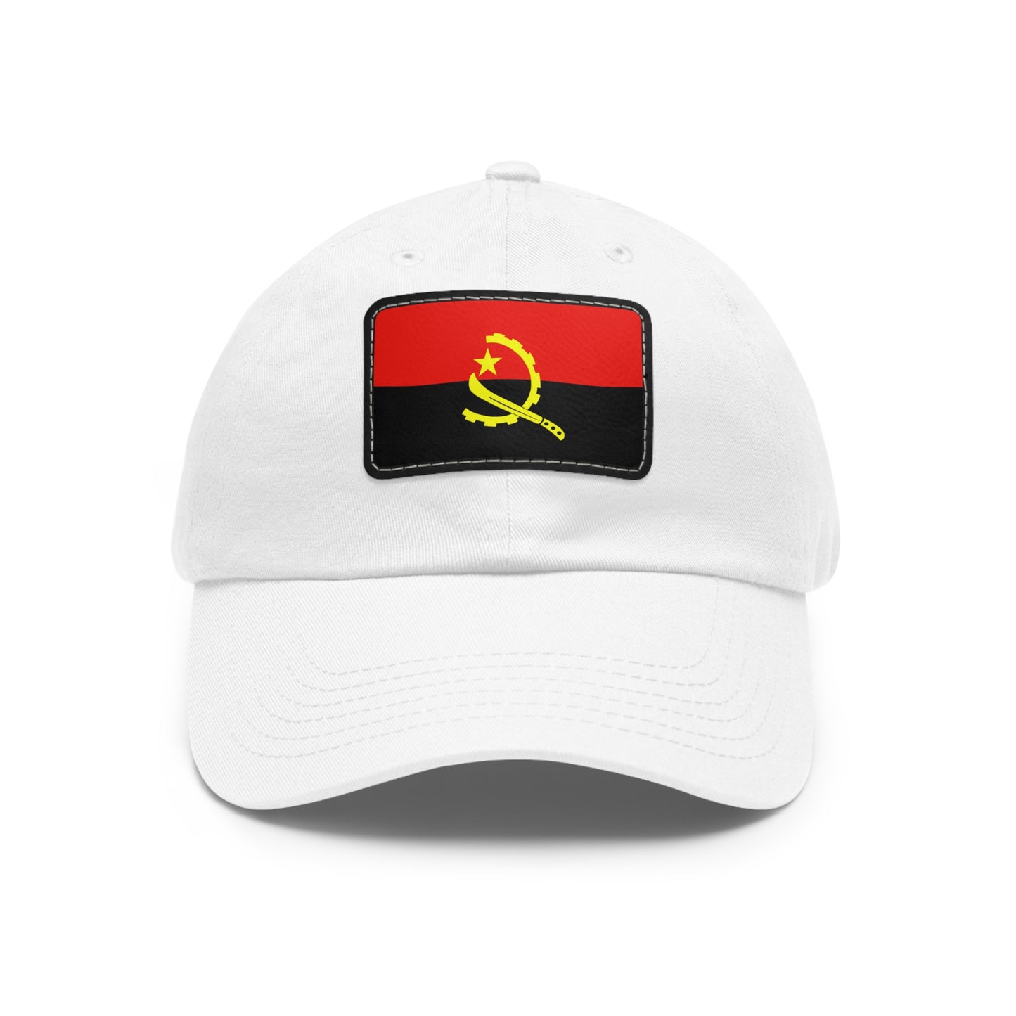 Flag Village Angola Flag Hat Cap with Leather Patch