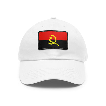 Flag Village Angola Flag Hat Cap with Leather Patch