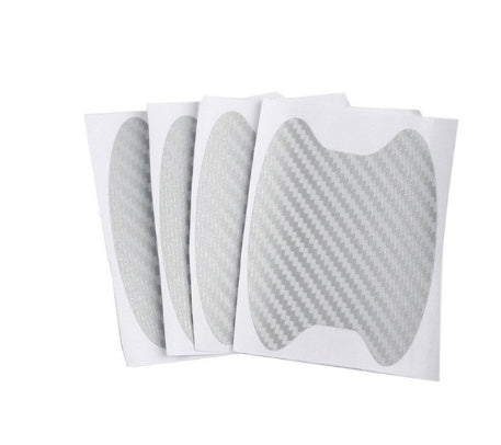 Flag Village Auto Tools 4pcs Set Of Door Stickers Carbon Fiber Scratch-resistant Car Handle Stickers
