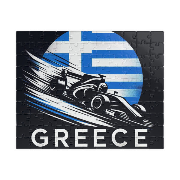 Flag Village Greece Racing Car Sporting Flag Puzzle (110, 252, 520, 1014-piece) GRC0010