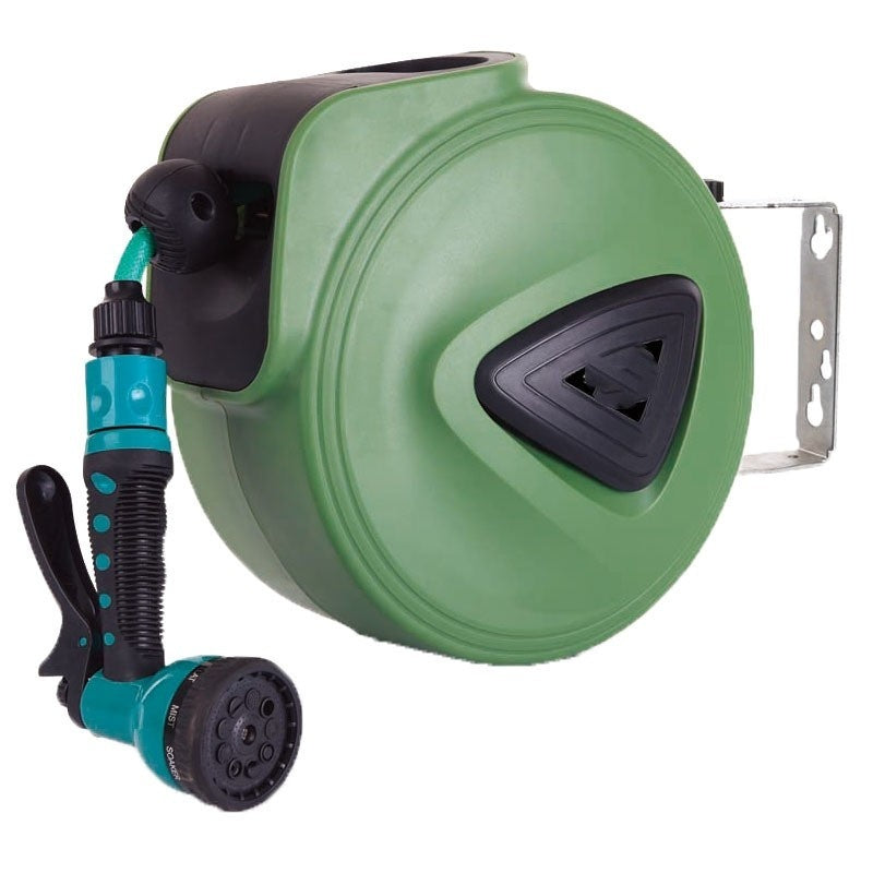 Flag Village Auto Tools Qiya Automatic Retractable Hose Reel Water Drum Bobbin Winder Pneumatic Tools 10 M PVC Water Pipe Collector