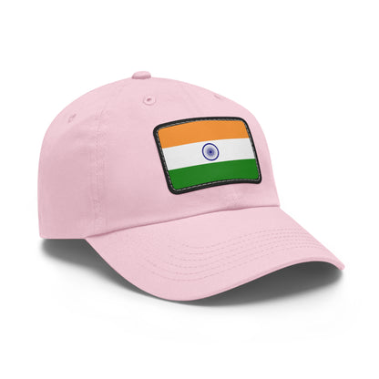 Flag Village India Flag Hat Cap with Leather Patch