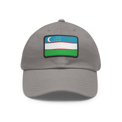 Flag Village Uzbekistan Flag Hat Cap with Leather Patch