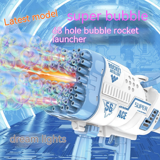 Flag Village Bubble Machine 68-hole Large Size Children's Birthday Gifts