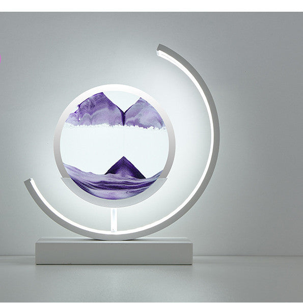 Flag Village High-end Business Gifts Quicksand Painting 3D Living Room Decorations Lights Creative Lamp Led Lights