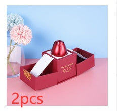 Flag Village Hot Valentine's Day Gifts Metal Rose Jewelry Gift Box Necklace For Wedding Girlfriend Necklace Gifts