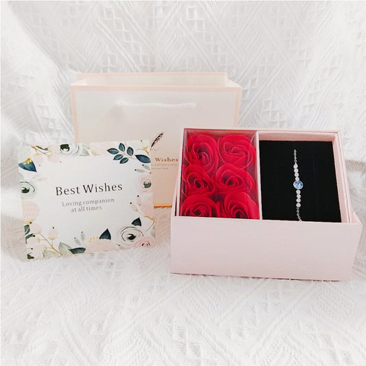 Flag Village Rose Gift Box Necklace Jewelry Box