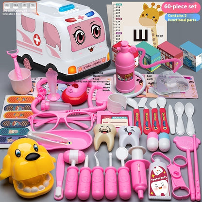 Flag Village Children's Doctor Toy Set Tool Medical Box