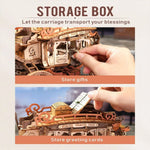 Flag Village Robotime Rokr Stagecoach Music Box 3D Wooden Puzzle For Adults Birthday Anniversary Day Gift Hobby STEM Kits Model Easy To Build