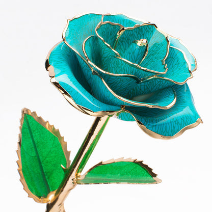 Flag Village 24K Gold-plated Rose Flower With A Gift Box Valentine's Day Gift