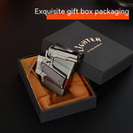 Flag Village Pistol Shape Metal Gas Lighters With Gift Box Packaging