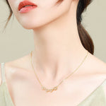 Flag Village Retro Magnetic Folding Heart Shaped Four Leaf Clover Pendant Necklace Women Love Clavicle Chain Gifts Openable Choker Jewelry