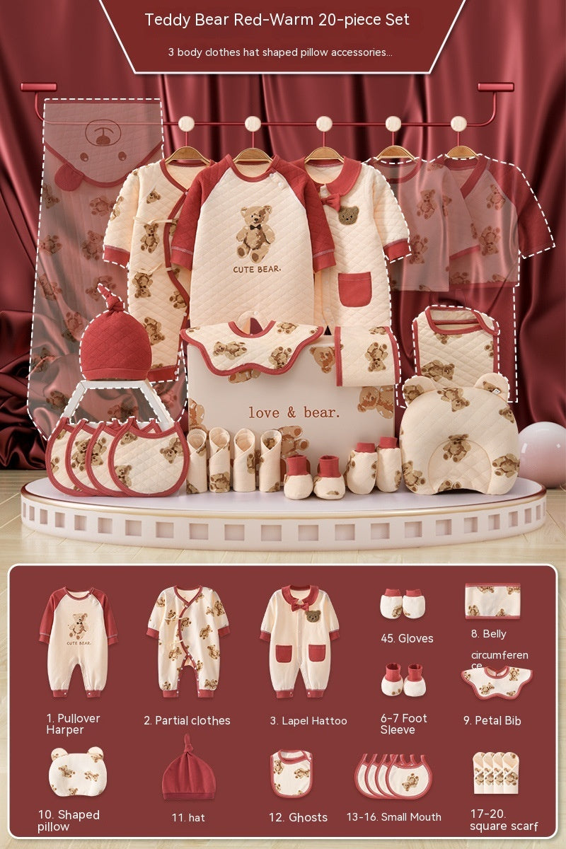 Flag Village Newborn Gift Box Newborn Baby Meeting Etiquette Clothes Suit