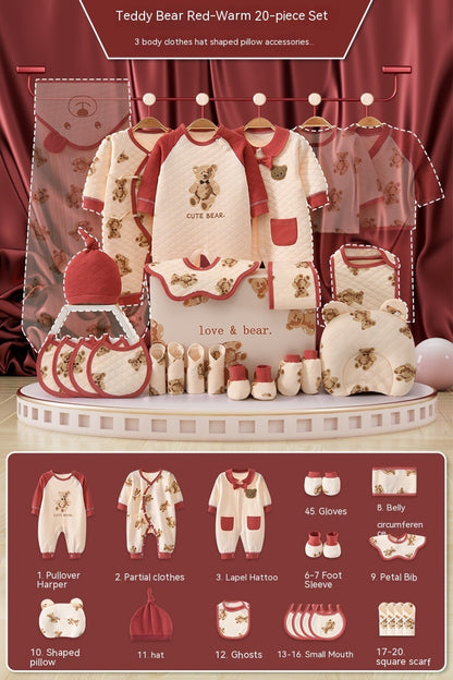 Flag Village Newborn Gift Box Newborn Baby Meeting Etiquette Clothes Suit