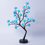 Flag Village Table Lamp Flower Tree Rose Lamps Fairy Desk Night Lights USB Operated Gifts For Wedding Valentine Christmas Decoration