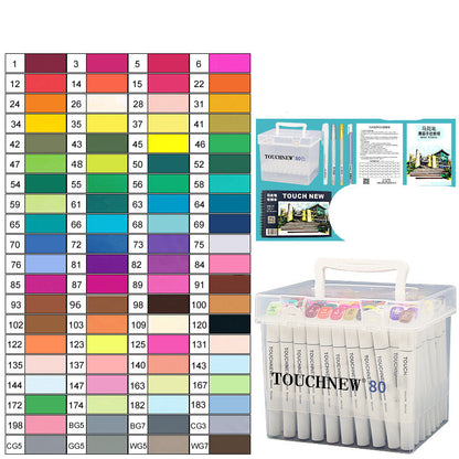 Flag Village TOUCH NEW7 Generation Double-headed Oily Marker Set Student Painting Colored Pen Gift Box