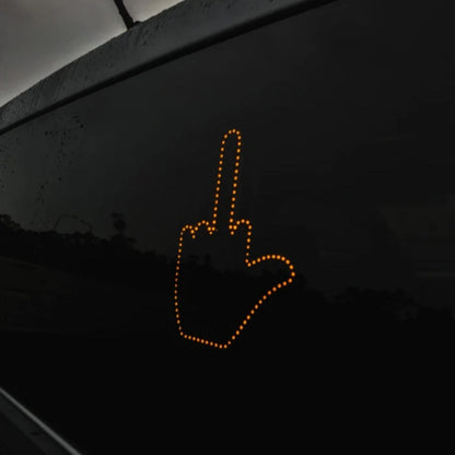 Flag Village Auto Tools Funny New LED Illuminated Gesture Light Car Finger Light With Remote Road Rage Signs Middle Finger Gesture Light Hand Lamp