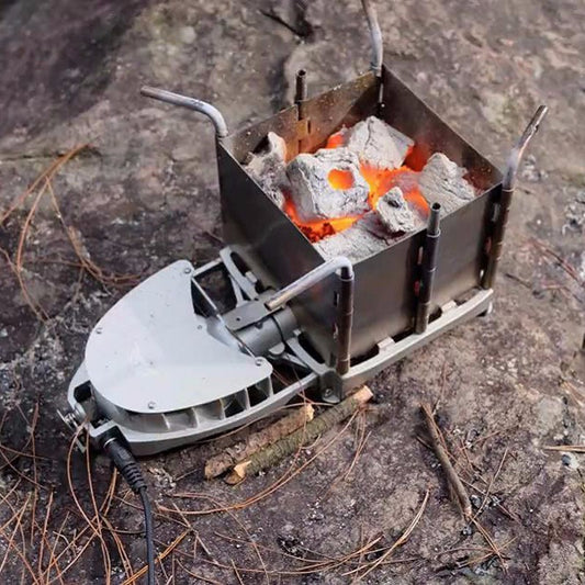 Flag Village Outdoor Portable Stainless Steel Wood Stove Folding Camping