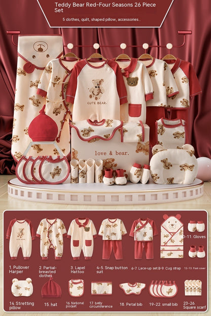 Flag Village Newborn Gift Box Newborn Baby Meeting Etiquette Clothes Suit