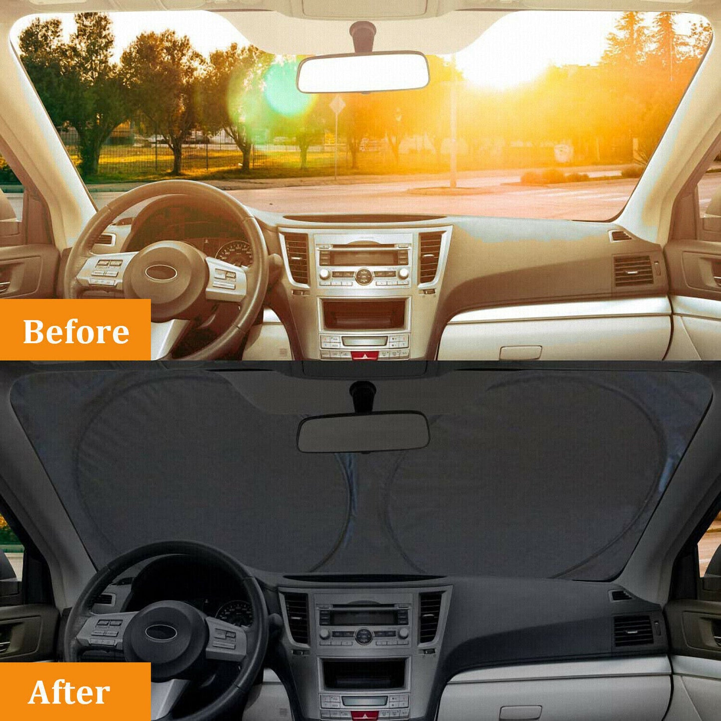 Flag Village Auto Tools Foldable Car Front Rear Window Windshield Sun Shade Shield Cover Visor UV Block