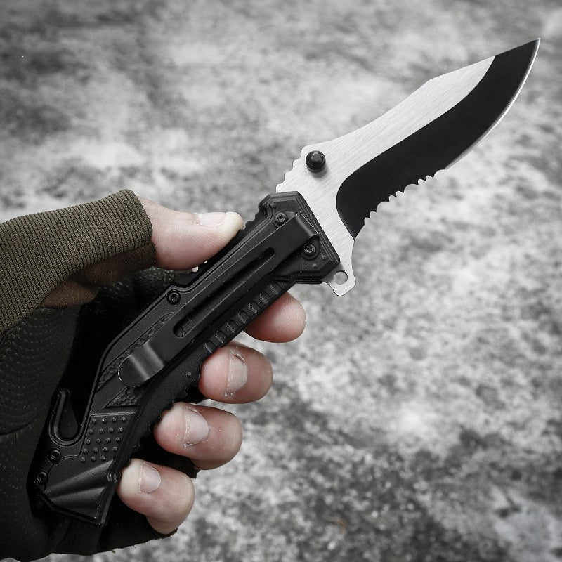 Flag Village Folding Knife Wilderness Survival Emergency Survival Knife