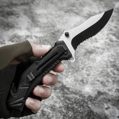 Flag Village Folding Knife Wilderness Survival Emergency Survival Knife