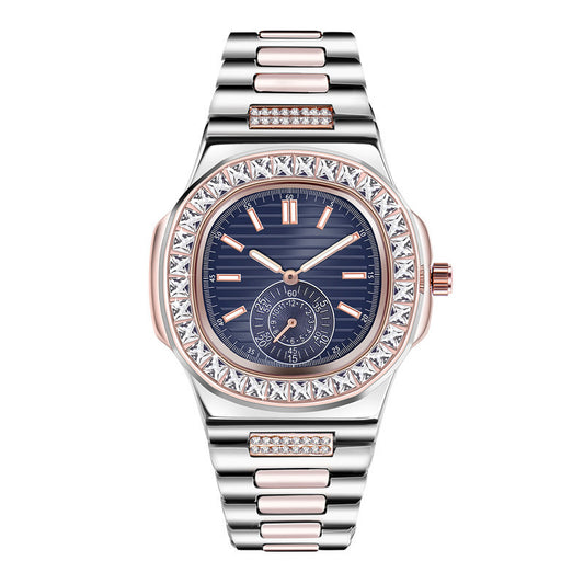 Flag Village Mens Fashion Alloy  Luxury Brand Diamond Gifts Watches