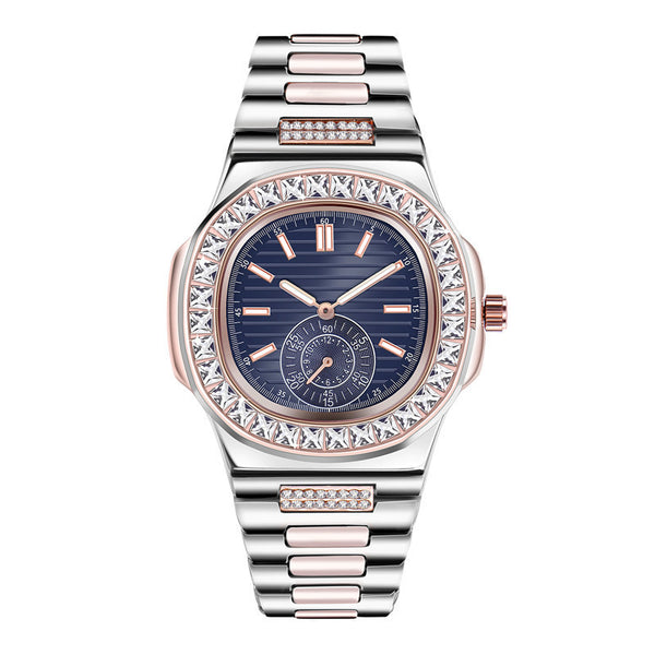Flag Village Mens Fashion Alloy  Luxury Brand Diamond Gifts Watches