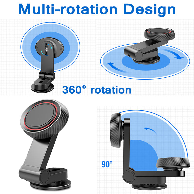 Flag Village Auto Tools 360 Degree Rotating Desktop Folding Magnetic Car Navigation Mobile Phone Holder Car Dashboard Support Frame Auto Accessories