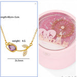 Flag Village Ferris Wheel Induction Lamp Light Luxury Ring Set Chain Jewelry Box