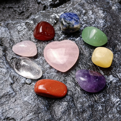 Flag Village Colorful Irregular Natural Stone Set Gift Box