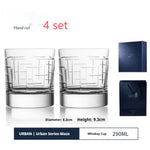 Flag Village Handmade Whiskey Shot Glass Imported Liquor Glass Set Gift Box