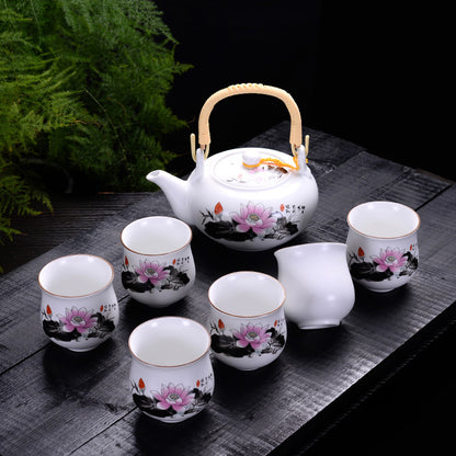 Flag Village Large-capacity Set Of Ceramic Tea Set With Gift Box